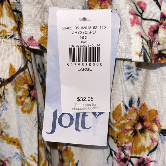 🌹NWT: JOLT FLORAL COLD SHOULDER TOP - Picture 6 of 10